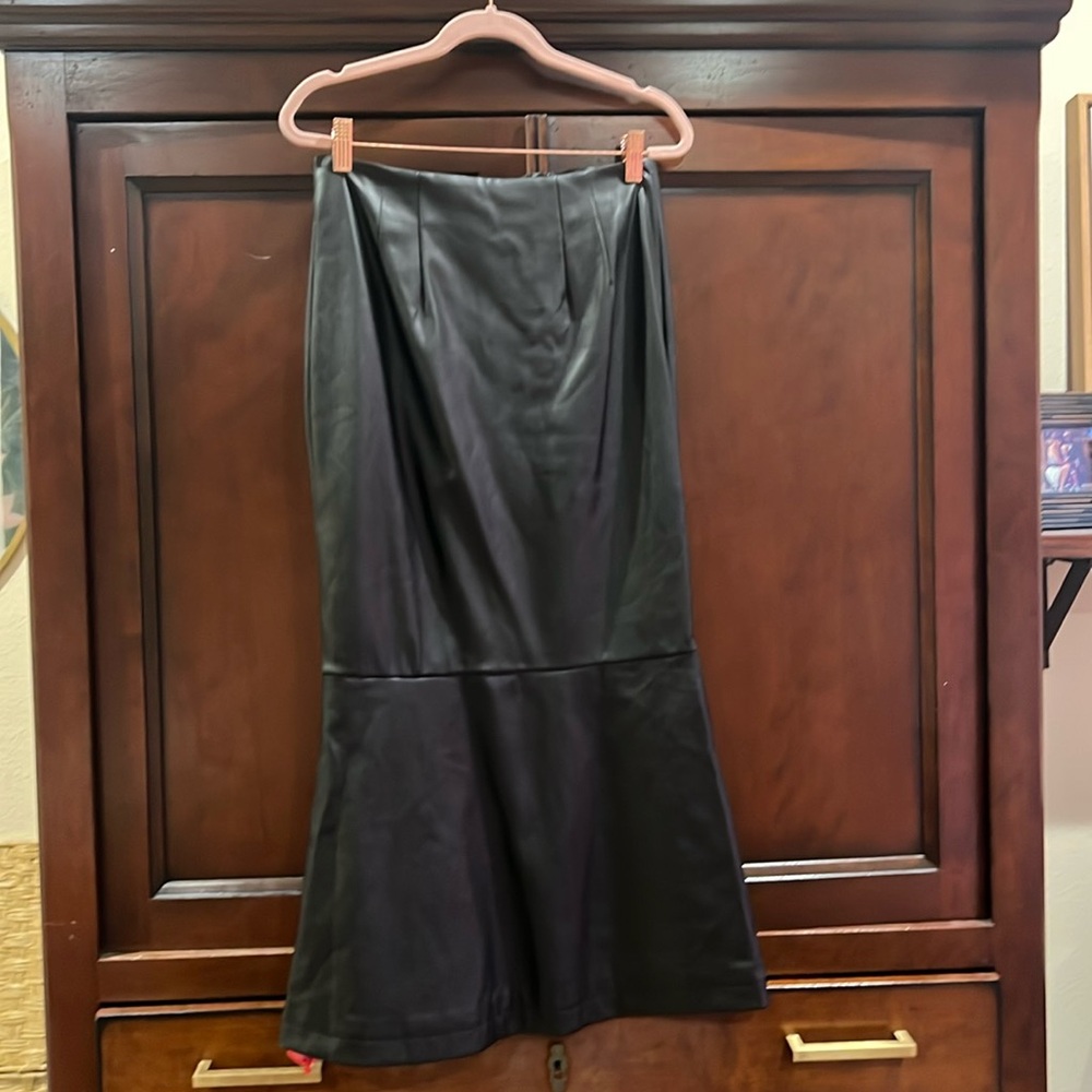 NEW Staud faux leather pencil skirt